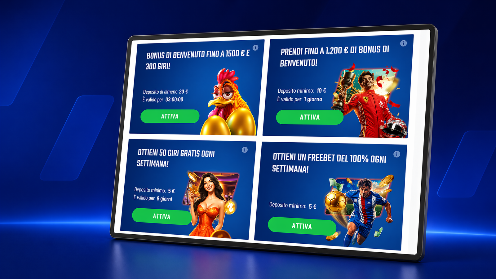 Pagina reale delle promozioni Winnita con offerte e bonus visibili